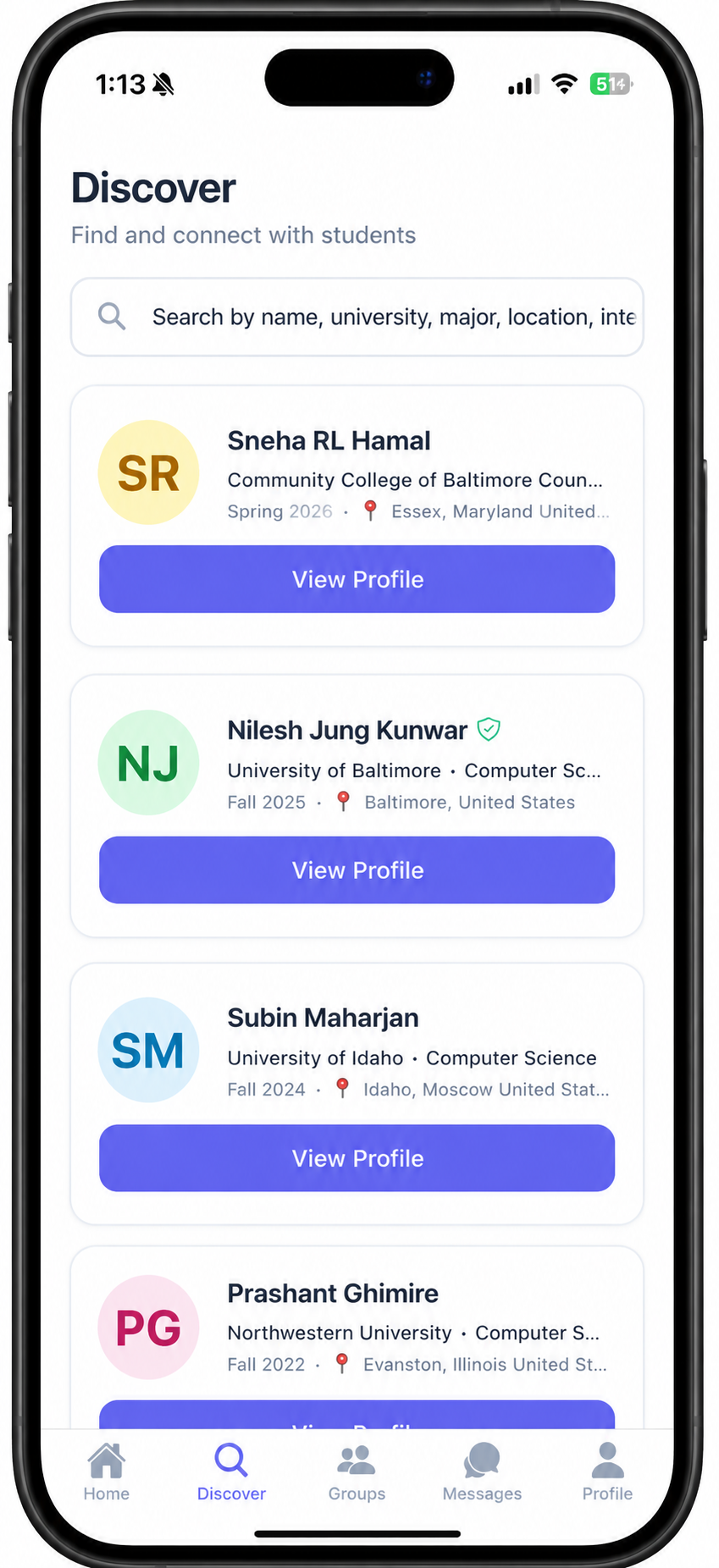 Discover – Explore new connections